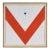 Red Over White Original Geometric Art in Oil by Robert William Hinds For Sale