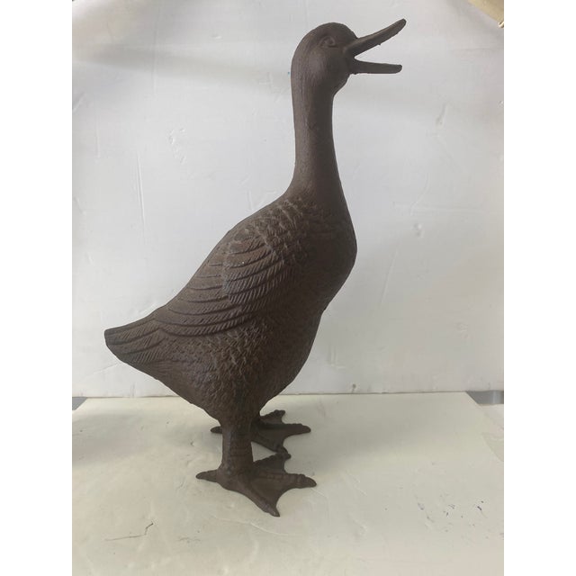 Cast Iron Duck Statue Chairish