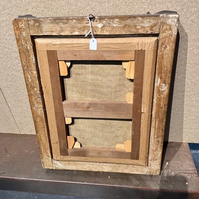 Flemish Artist, Interior Scene of Woman with Spinning Wheel, 1700, Oil on Canvas, Framed For Sale - Image 6 of 12