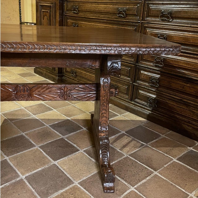16th Century Renaissance Italian Walnut Table, Florence For Sale - Image 3 of 16