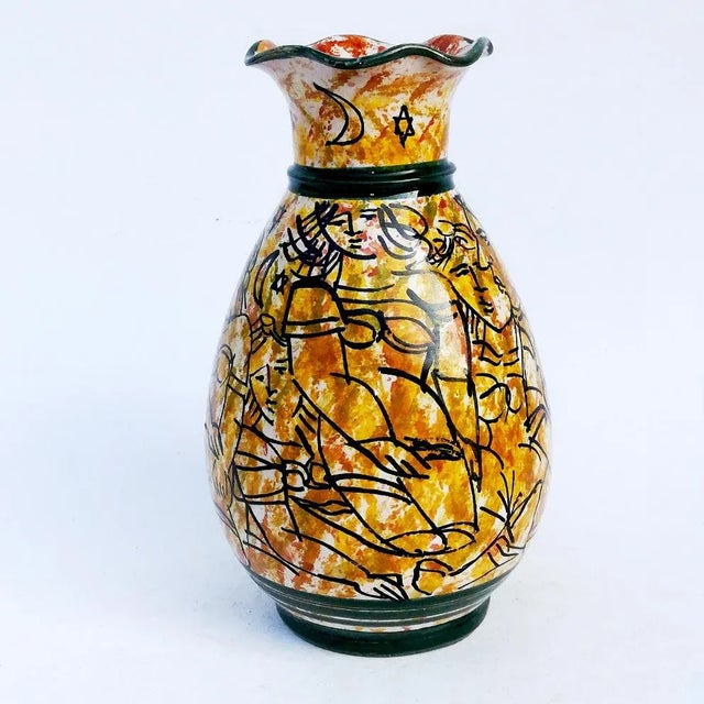 Vintage Ceramic Vase from La Giara Santo Stefano, 1960s, in Good conditions. Designed 1950 to 1959