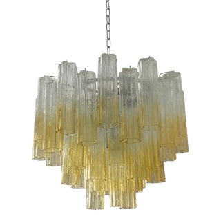 Contemporary Sputnik "Tronchi" Vanished Amber Chandelier in Venini Style For Sale