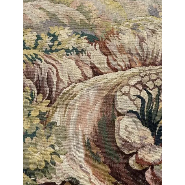 Mid-Century Modern French Handwoven The Village Tapestry from Aubusson, 1920s For Sale - Image 11 of 18