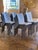 Stacking chair in green & white melamine and polished chrome steel frame. The bicolor chairs with high backrest are in...
