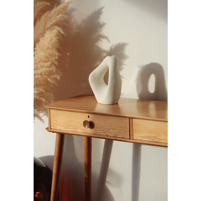 Vintage Console Table in Oak, 1960s For Sale - Image 4 of 15