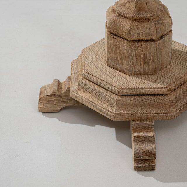 1890s French Baroque Revival Oak Pedestal Table For Sale - Image 13 of 18