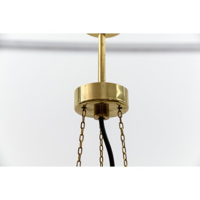 Brass and Smoked Glass Hanging Lamp from Limburg, Germany, 1960s For Sale - Image 11 of 14