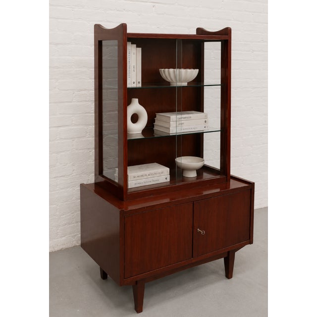 Mid Century Modern China Cabinet / Bookcase by Rajmund Halas for Jarocinska, Made in Poland, C. 1960’s For Sale - Image 9 of 15