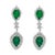Modern Gia Certified 73ct Zambian Emerald & 22ct Diamond Necklace Earring Bridal Suite For Sale - Image 3 of 8