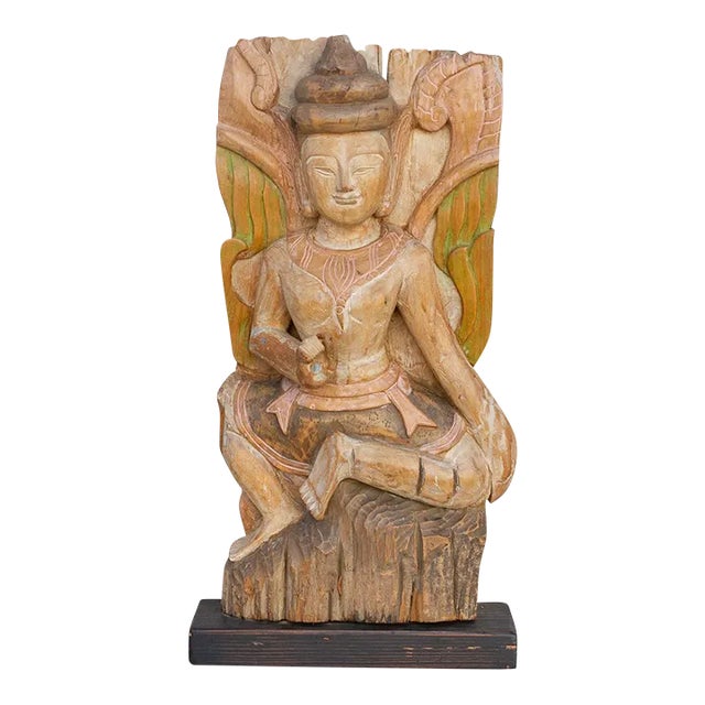 Antique Semi-Oxidized Carved Deity Statue For Sale