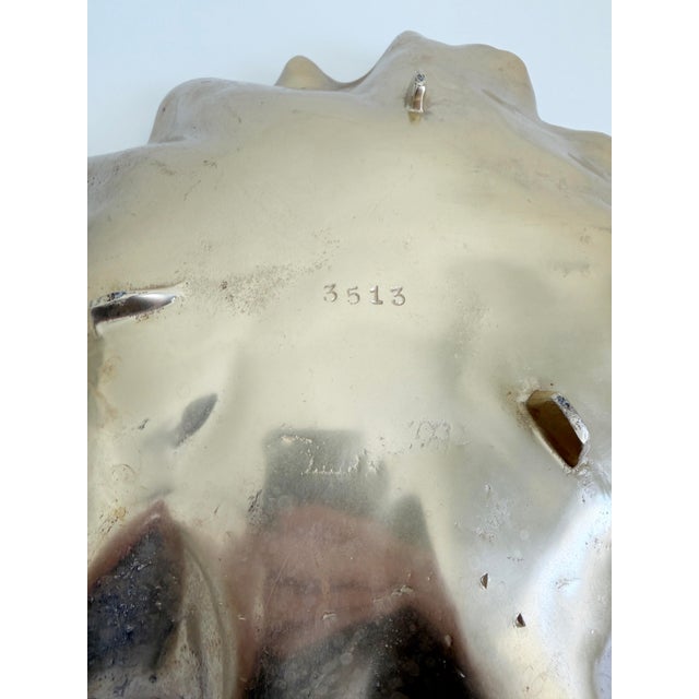 1940s Large Metal Leaf Bowl by Virginia Metalcrafters For Sale - Image 11 of 11