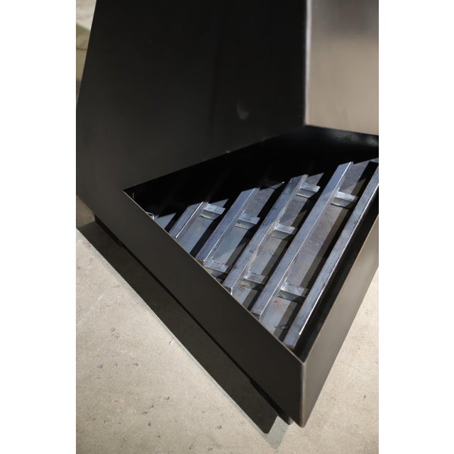 2010s Steel Chiminea Fire Pit Outdoor Fireplace Small by Koby Knoll Click, Attributed For Sale - Image 5 of 11