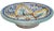 Orange Mid 20th Century Blue & Orange-Patterned Andalusian Ceramic Plate For Sale - Image 8 of 10