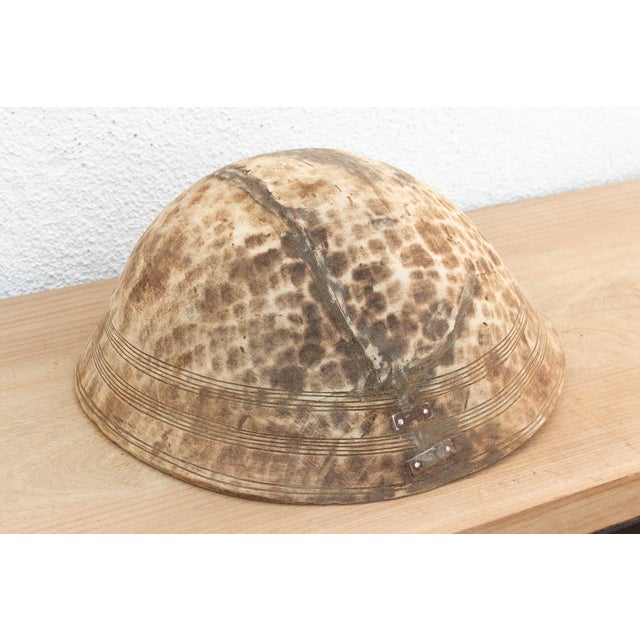 Metal Strapped African Dough Bowl For Sale In Los Angeles - Image 6 of 8