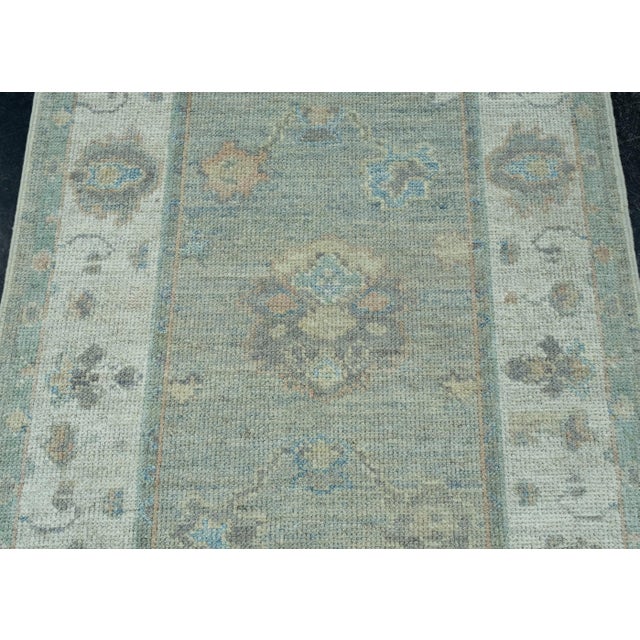 Turkish Oushak Runner Rug 2'10" x 15'11" #17913 For Sale In Houston - Image 6 of 8
