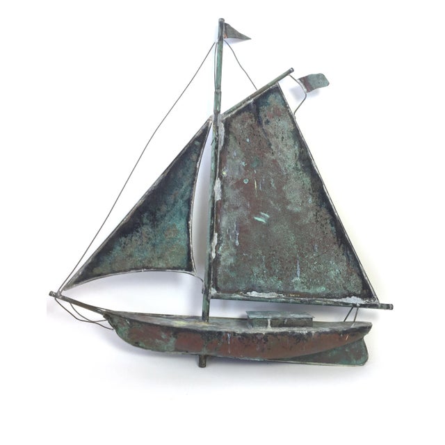 Vintage Copper Sailboat Weathervane Chairish