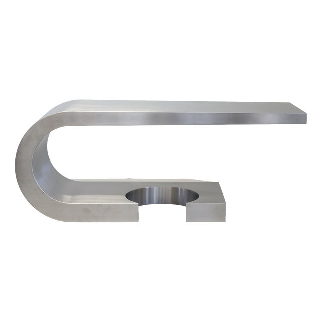 Diapason Stainless Steel Desk by Marzio Cecchis for Studio Most, 1968 For Sale