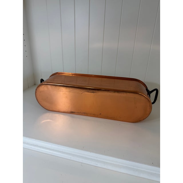 Vintage French Copper Fish Poacher With Original Insert and Lid, Circa 1950–1970 For Sale - Image 11 of 11