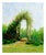 Charming garden landscape with a floral archway by Marnie Dufau (American, b.1947). Signed "M. Dufau" lower right....