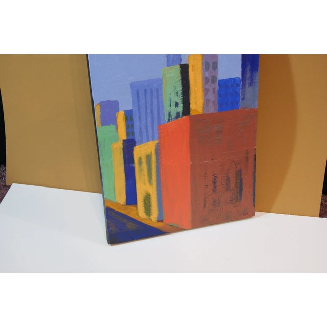 This is a painting of buildings on Randolph Street in Chicago. When I lived in the Chicago area, I would carry my...