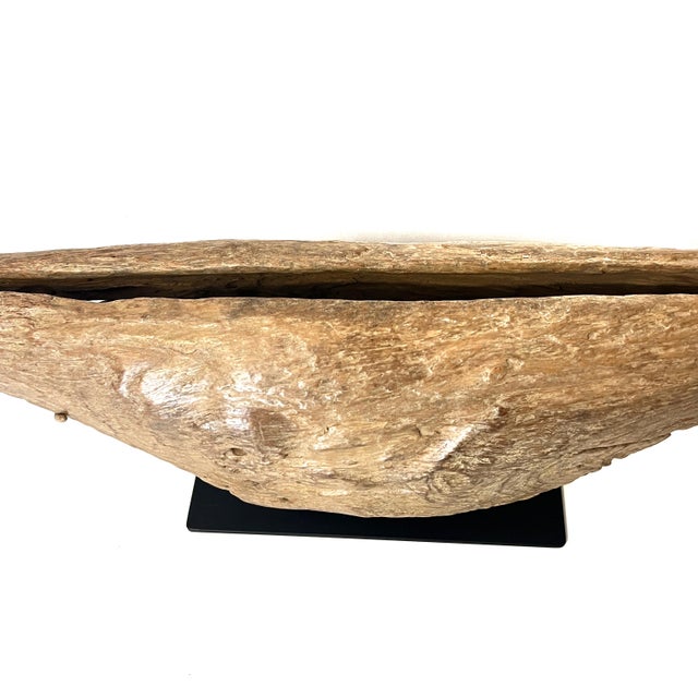 Wood Tribal Slit Drum Sculptural Accent Piece For Sale - Image 10 of 18