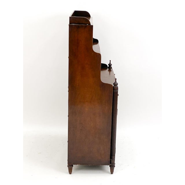 Brown Antique English Mahogany Server Chiffonier Display Cabinet For Sale - Image 8 of 13