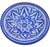 Mid 20th Century Handmade Blue Moorish Floral-Patterned Ceramic Decorative Plate For Sale - Image 4 of 8