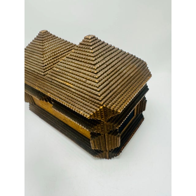 1900 - 1909 Antique Tramp Art Box For Sale - Image 5 of 8