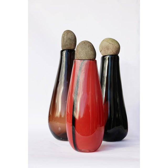 Yutori Line Sculpture in Mouthblown Glass by Pia Wüstenberg For Sale - Image 6 of 8