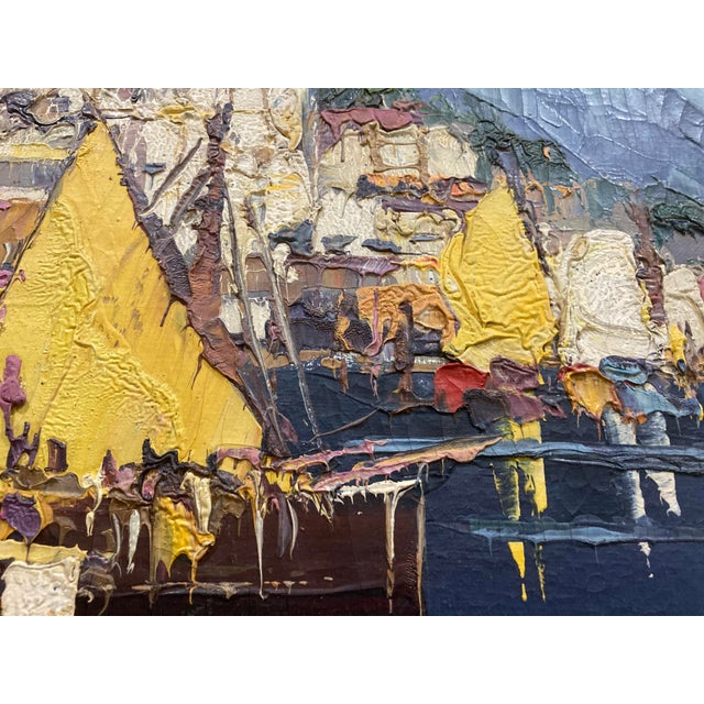 1950s Vintage Mid Century Original Jan Bevort Large Framed Oil Painting - TMC Chicago Authentic Style 3980 For Sale - Image 5 of 15