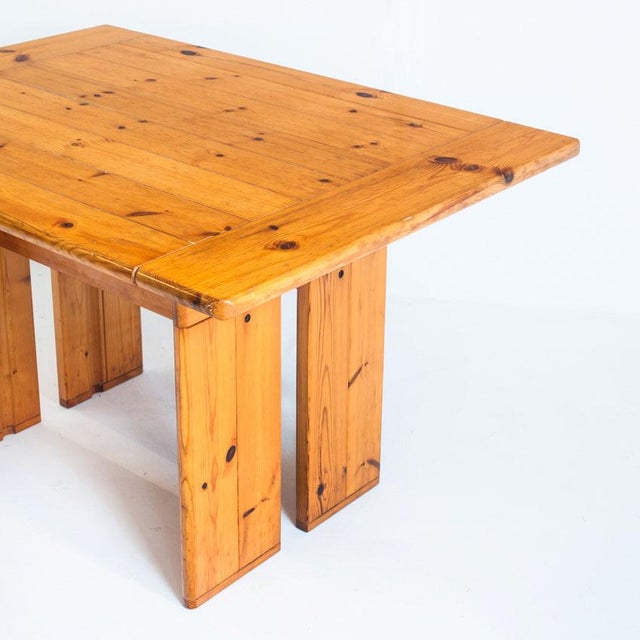 Wood Table by Silvio Coppola for Fratelli Montina with Folding Chairs in Pine and Beech, Italy, 1970s, Set of 5 For Sale - Image 7 of 17