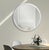 Black Bellfore Beaded Round Matte White Mirror For Sale - Image 8 of 10