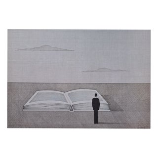 Joanna Wiszniewska Domańska, the Book Half-Open, 2023, Etching & Paper For Sale
