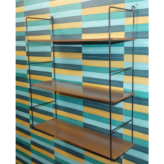 Mid-Century Modern String Shelves in Formica and Black Ladders, 1960s For Sale - Image 9 of 12