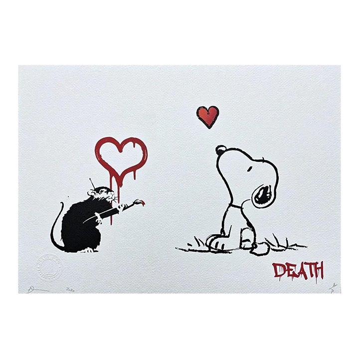 Death Nyc - Banksy Love Rat and Snoopy Limited Edition | Chairish
