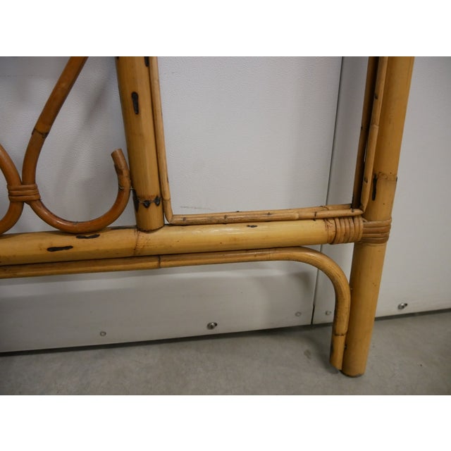 Vintage Bamboo and Wicker Wall Coat Rack, 1960s For Sale - Image 13 of 17