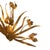 This wall sconce, crafted from gold-plated metal, features an elaborate floral design. Influenced by French style, it is...