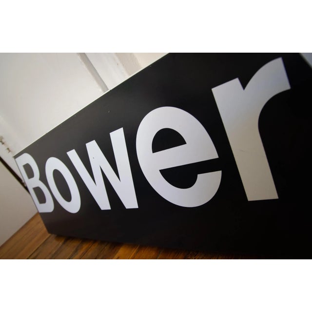 Metal 1990s New York City Subway 'Bowery' Station Sign For Sale - Image 7 of 10