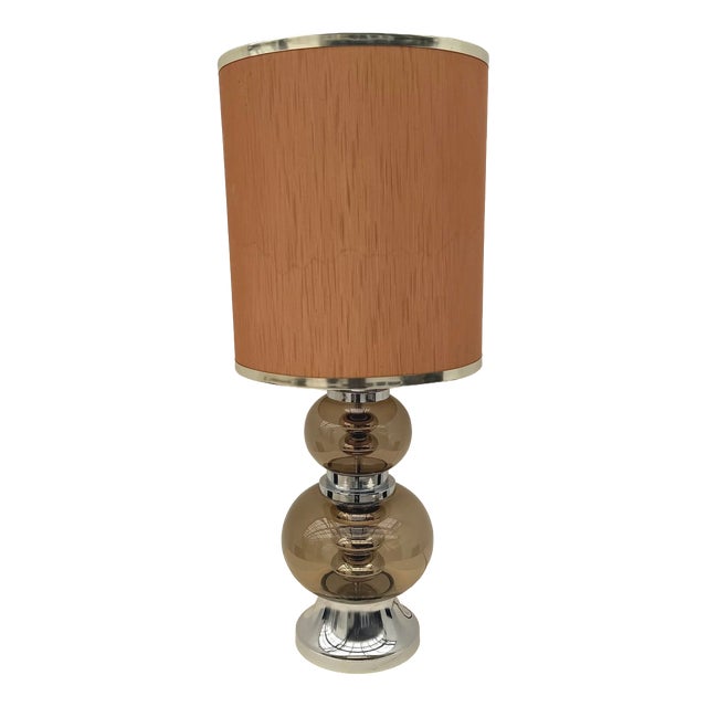 Lamp in Smoked Glass and Chrome by Joseph Richard Essig, Germany, 1970s For Sale