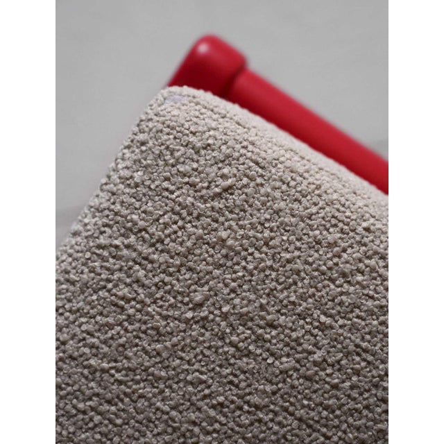 Set of Vintage Scandinavian Lounge Chairs in Cherry Red, 1970s For Sale - Image 6 of 12