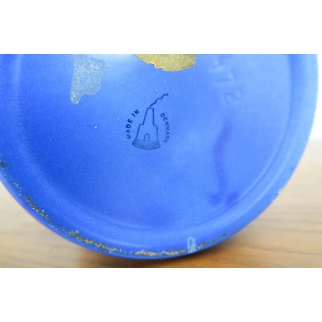 1960s Blue and Black Ceramic Vase, 1960s For Sale - Image 5 of 6