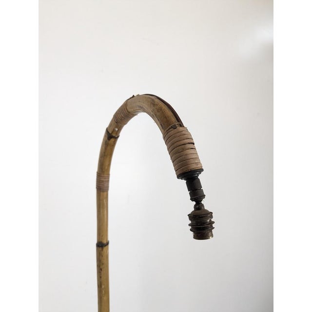 Bamboo and Rattan Floor Lamp For Sale - Image 3 of 8