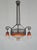 1920s 1920s French Art Deco Chandelier by Fournet & Schneider - Orange Mottled Glass, Wrought Iron For Sale - Image 5 of 12