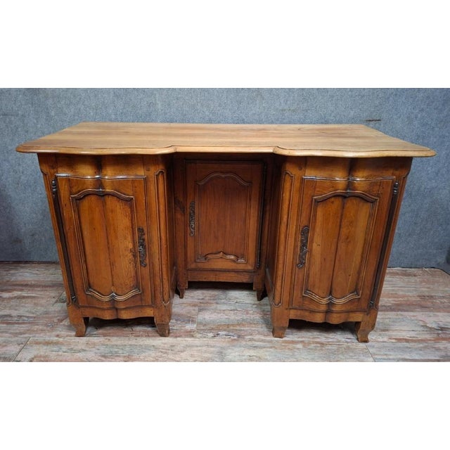 18th Century Louis XV Double-Sided Walnut Desk For Sale - Image 9 of 10