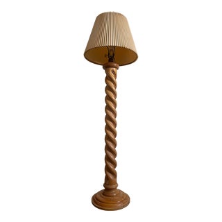 Early 1940s Italian Barley Twist Floor Lamp For Sale
