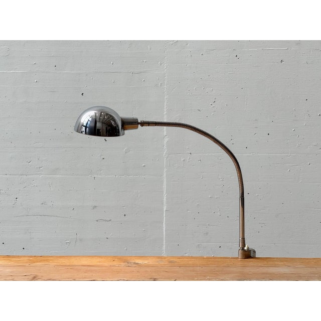 Space Age Chrome Clamp Lamp with Gooseneck, 1970s For Sale - Image 16 of 16