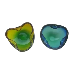 Vintage Murano Glass Bowls, 1960s, Set of 2