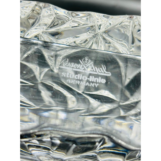 Mid 20th Century Rosenthal Crystal Paper Bag Collection Vases - 3 Piece Set For Sale - Image 5 of 12