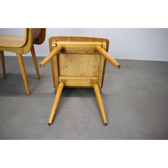 Mid-Century Modern Wooden Dining Chairs, 1970s, Set of 4 For Sale - Image 15 of 18