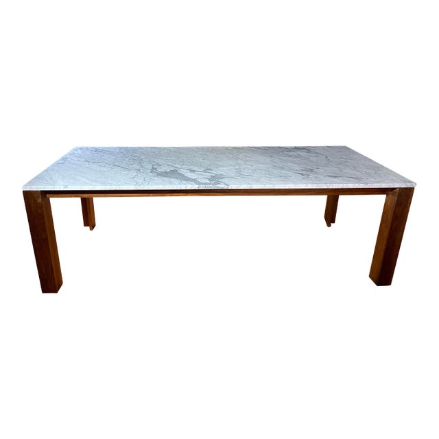 Mapp Carrara Marble Top Dining Table by Vincent Chia | Design Within Reach For Sale